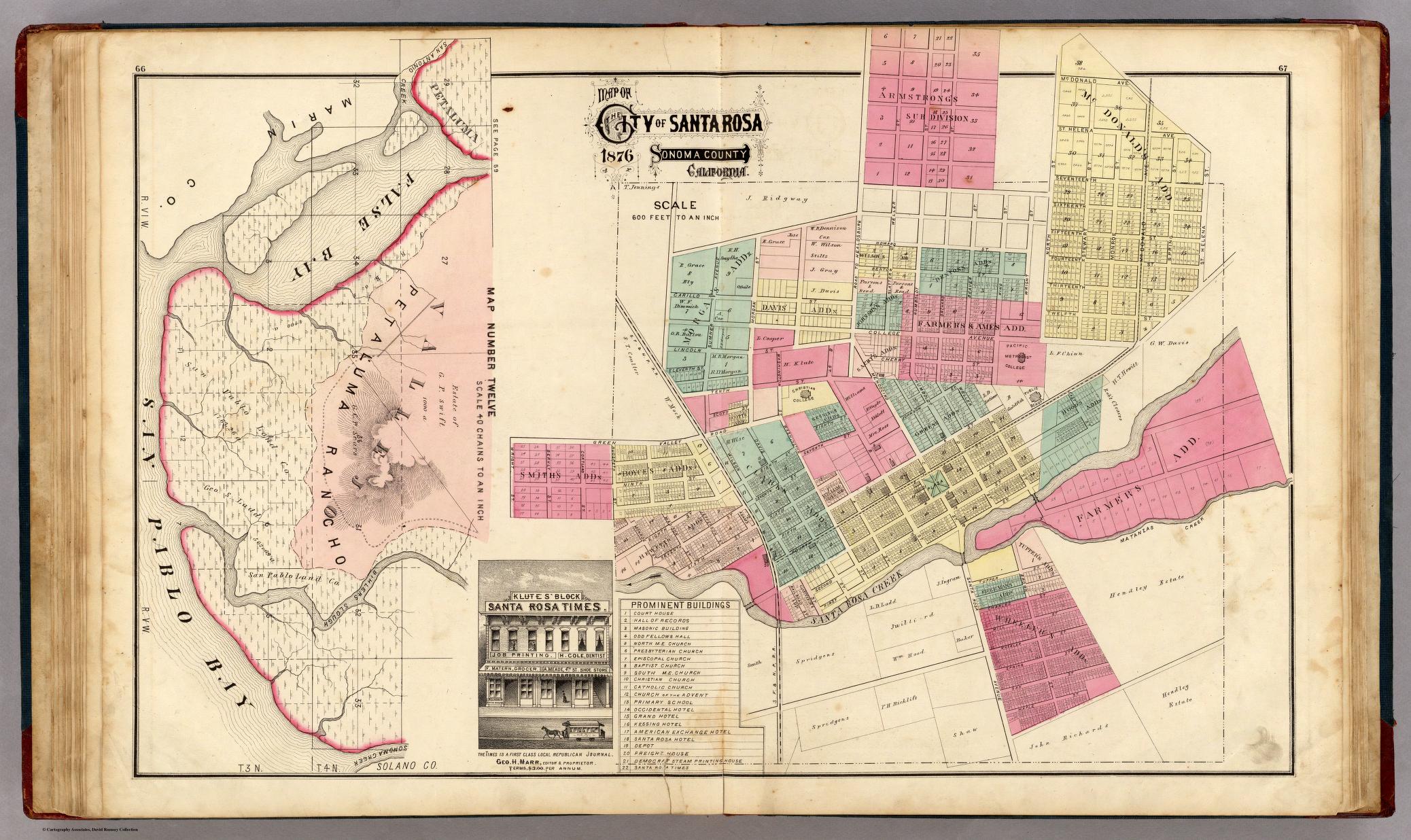 City map of Santa Rosa